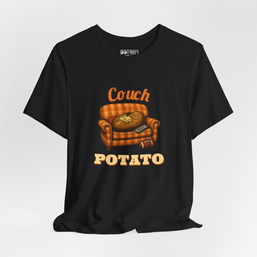 Couch Potato Tee, Black, hanging