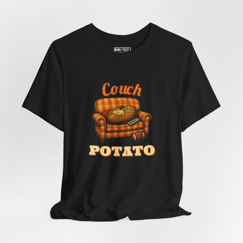 Couch Potato Tee, Black, hanging