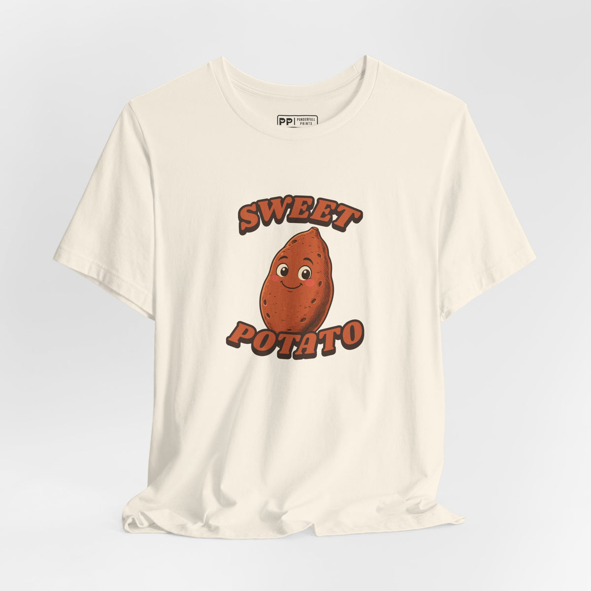Sweet Potato Tee (Kind of Rude Pair), Natural, hanging