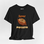 Sweet Potato Tee (Couch Potato Pair), Black, hanging