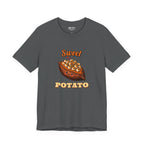 Sweet Potato Tee (Couch Potato Pair), Asphalt, front