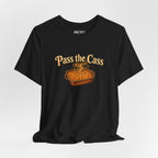 Pass the Cass Tee, Black, hanging