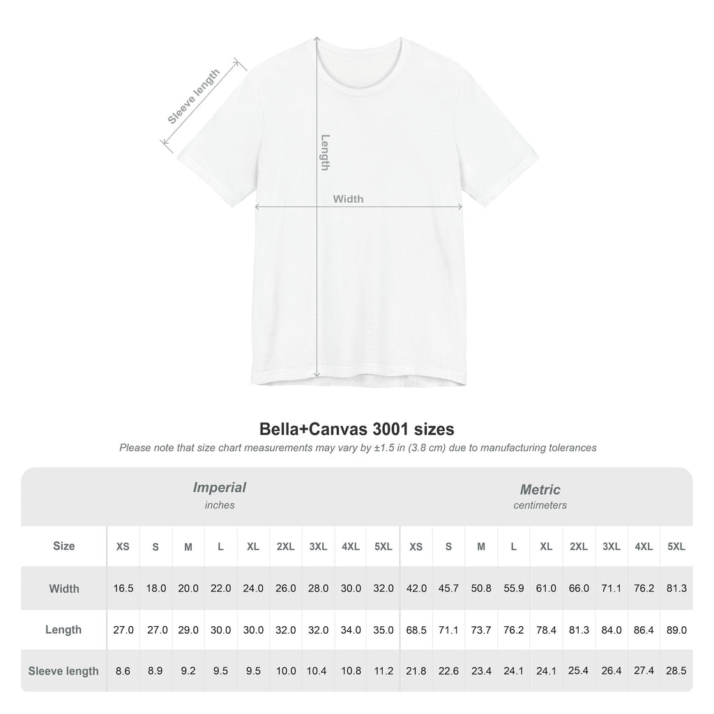 Sweet Potato Tee (Couch Potato Pair): size chart