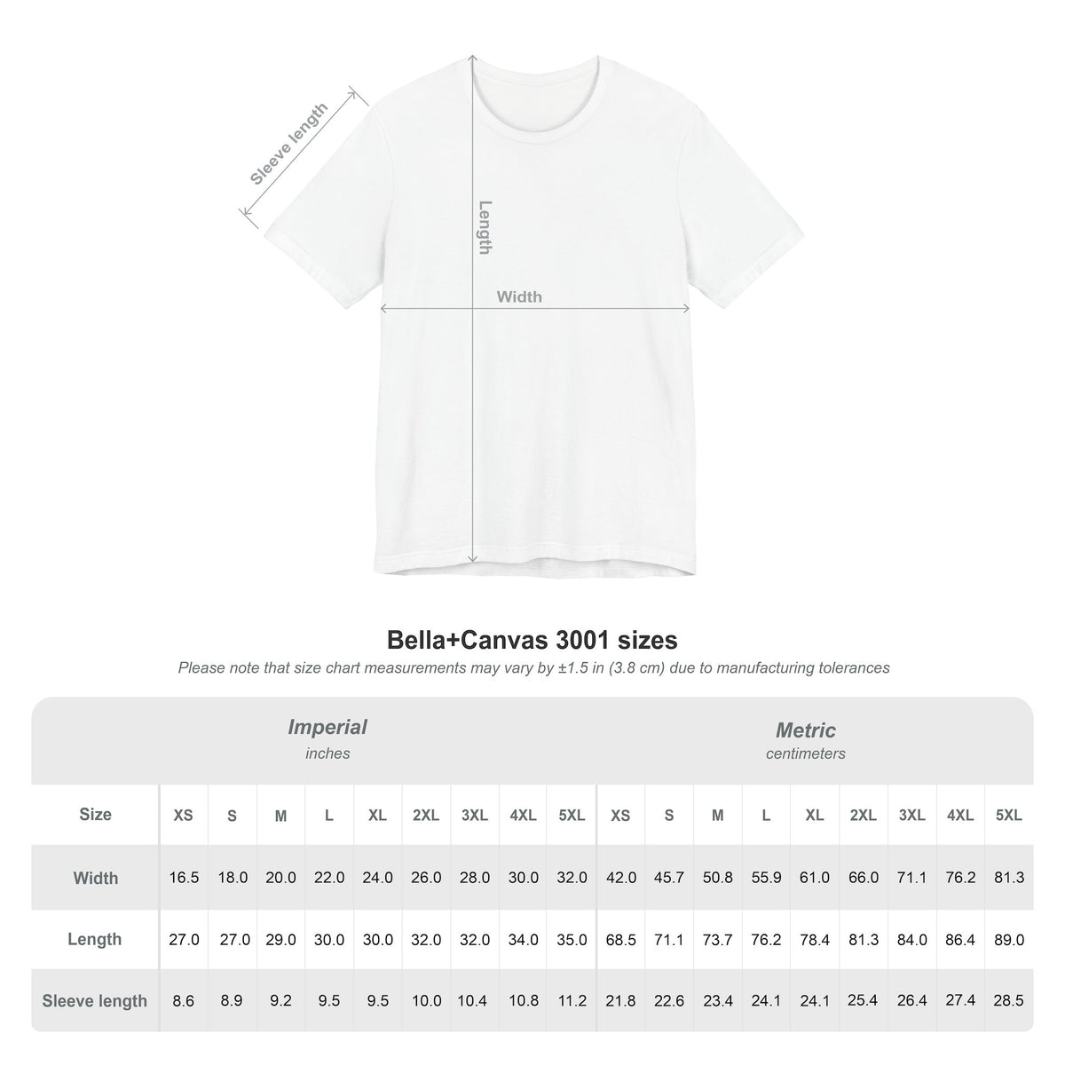 Sweet Potato Tee (Couch Potato Pair): size chart