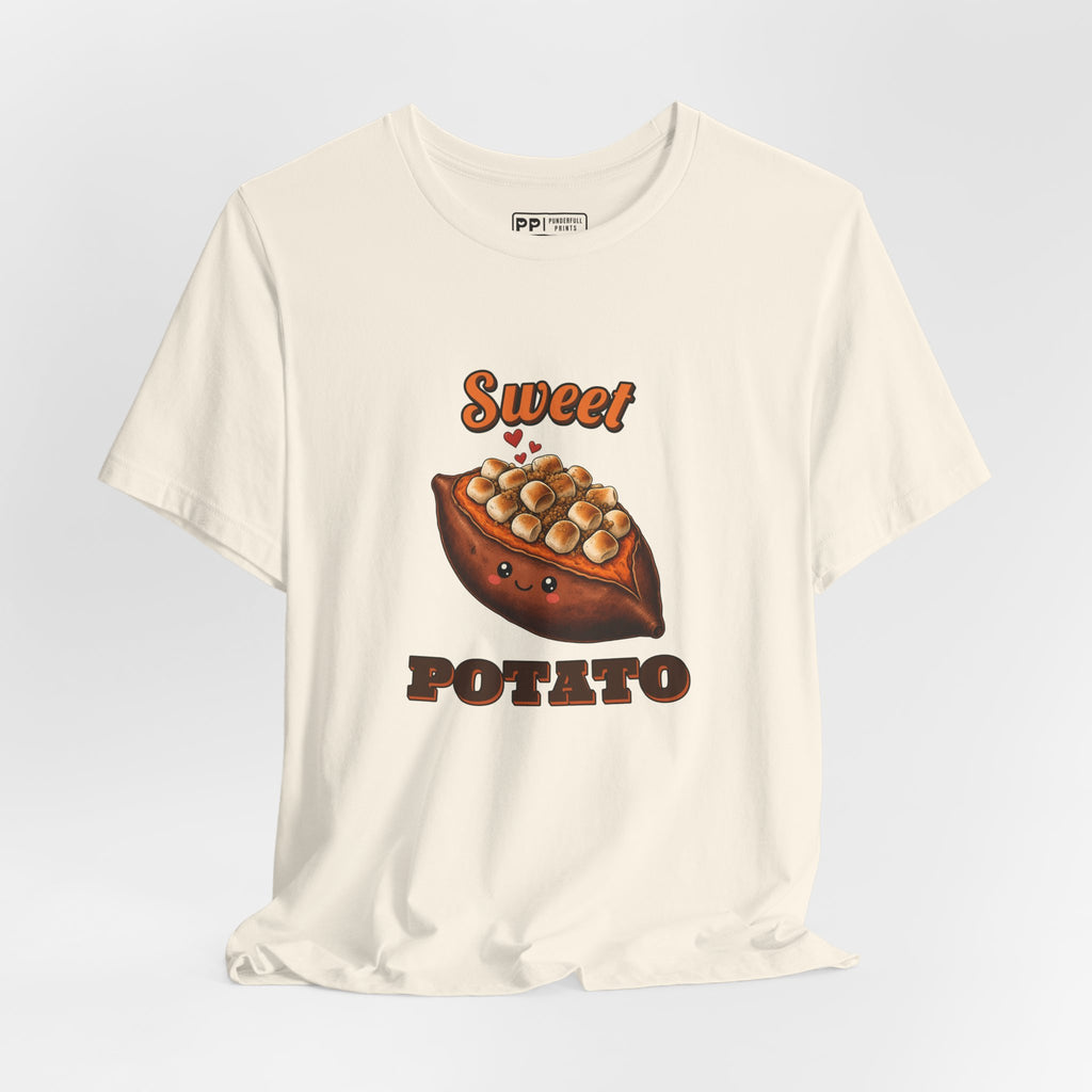 Sweet Potato Tee (Couch Potato Pair), Natural, hanging