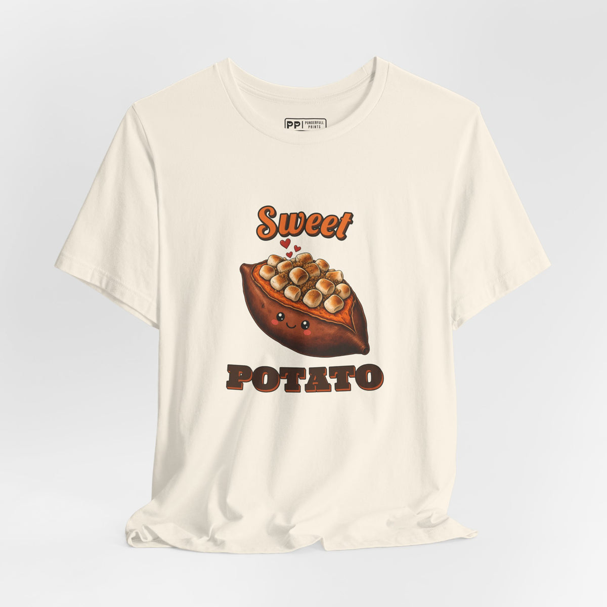 Sweet Potato Tee (Couch Potato Pair), Natural, hanging