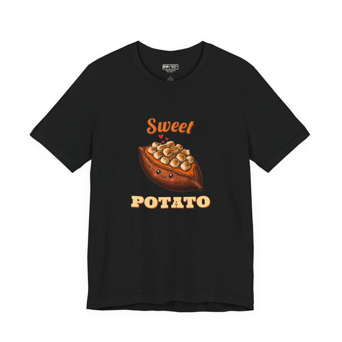 Sweet Potato Tee (Couch Potato Pair), Black, front