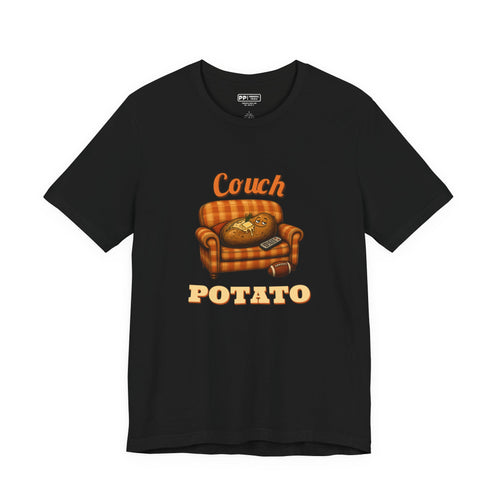 Couch Potato Tee, Black, front