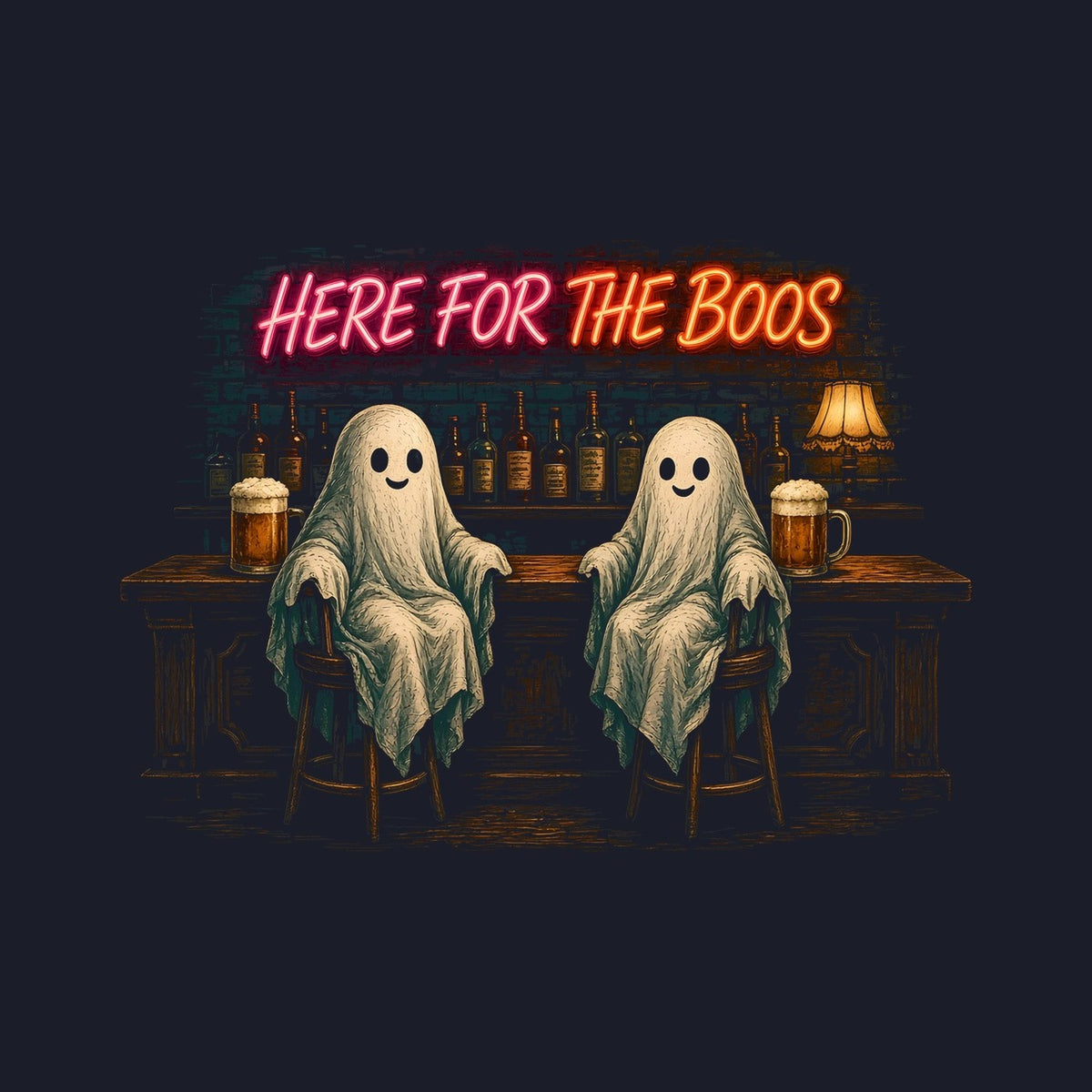 Here For The Boos — design