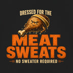 Dressed for the Meat Sweats Tee, Black, close-up