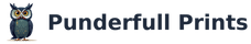 Punderfull Prints owl wordmark