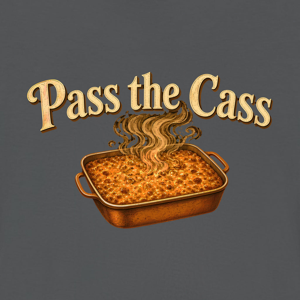 Pass the Cass Tee, Asphalt, close-up
