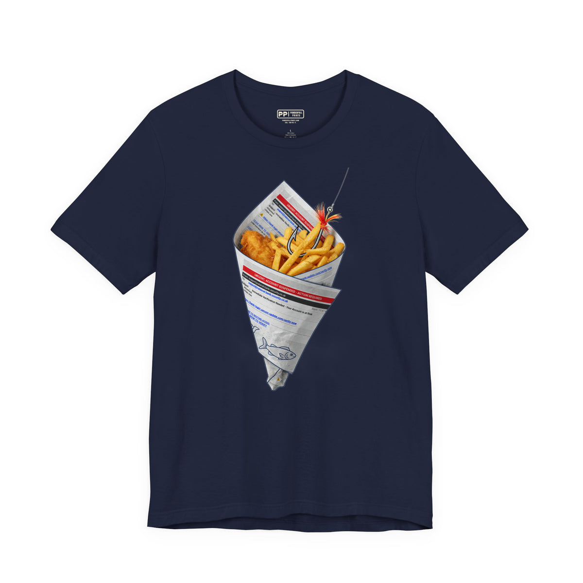 Phish & Chips — Navy front