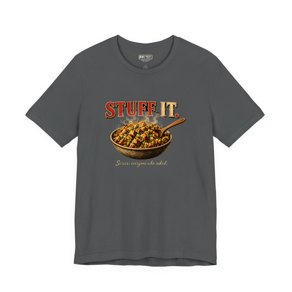 Stuff It Tee, Asphalt, front